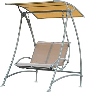 Outsunny 2 Seater Garden Swing Chair Lounger Seat Bench ...