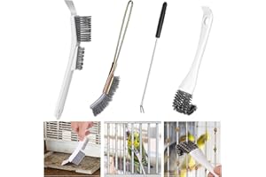 XANGNIER Bird Cage Cleaner Brush Kit,Bird Poop Remover Cleaning Tools Set Accessories for Small,Medium,Large,Tall,Stainless Steel,Parakeet,Budgie,African Grey Parrot,Cockatoo Birds Cage Accessories