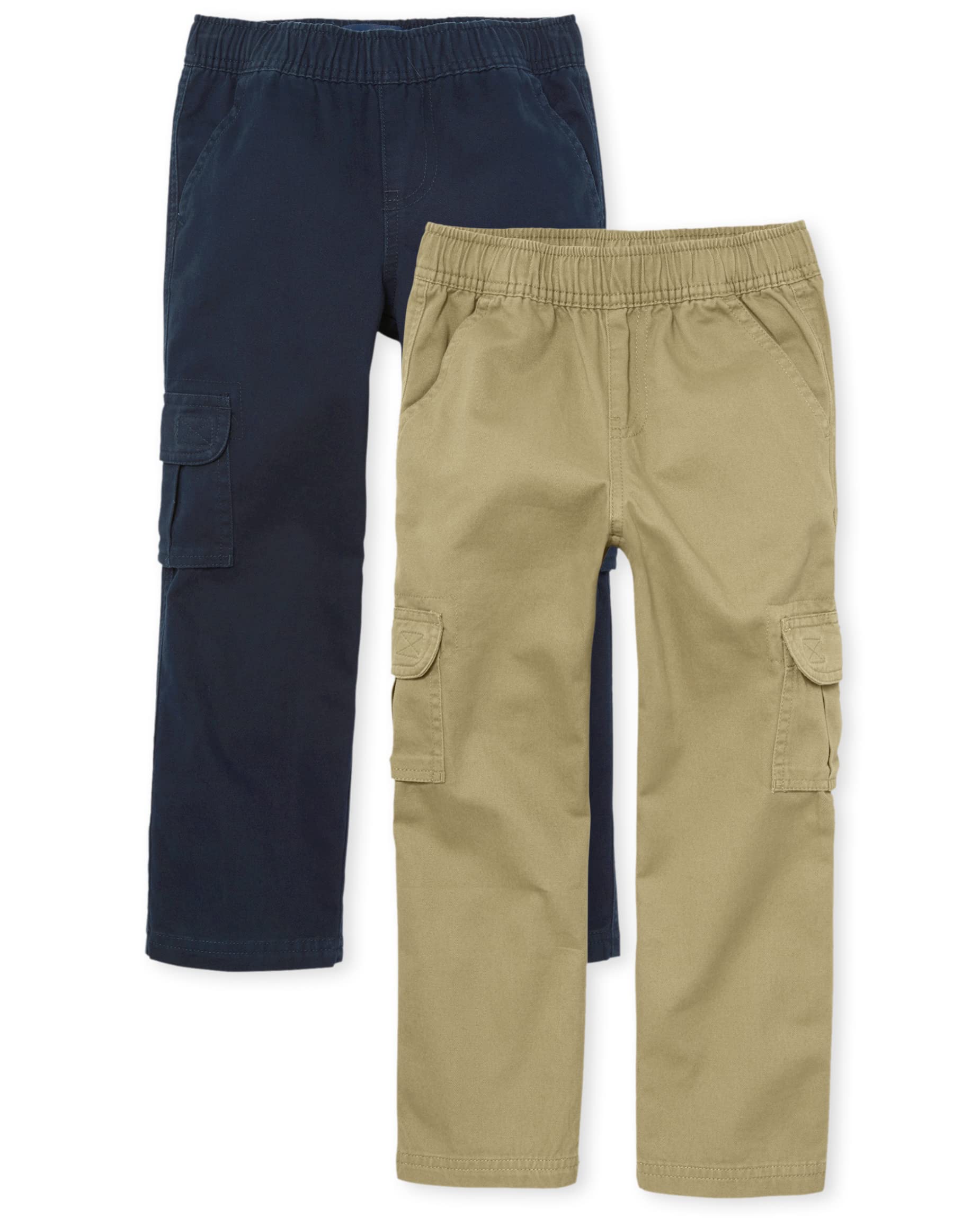Photo 1 of The Children's Place Boys Pull on Cargo Pants,Flax/New Navy 1Pack,5