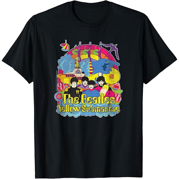 Amazon.com: The Beatles Yellow Cartoon Submarine T-Shirt