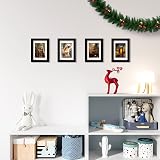 EGOFINE 7x5 Picture Frame Solid Wood Black 4 Pack with Mat 4x6 17.8x12.7cm view 7