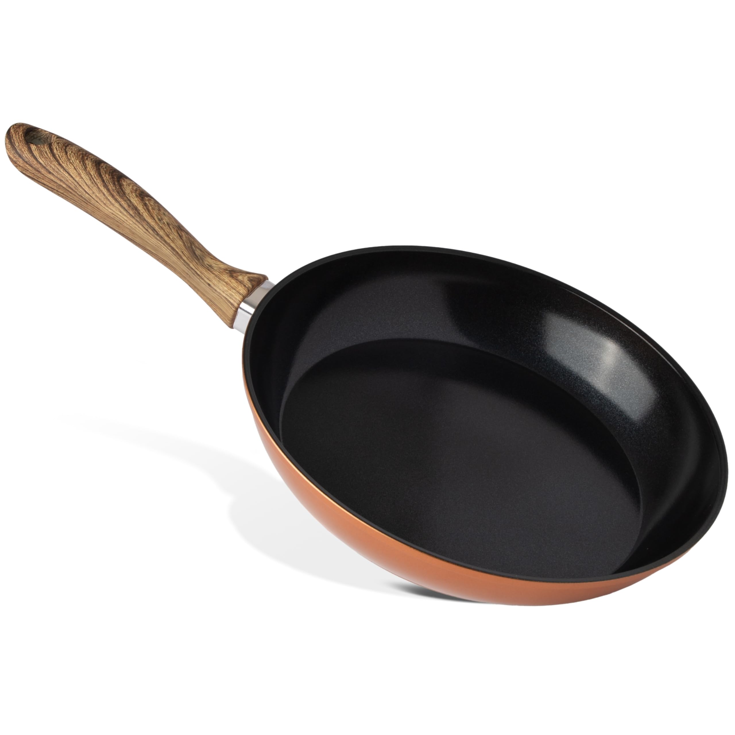 nuovva Non Stick Frying Pan - Induction Fryingpan nonstick - Kitchen Chefs Pan Cookware - Copper, 26cm