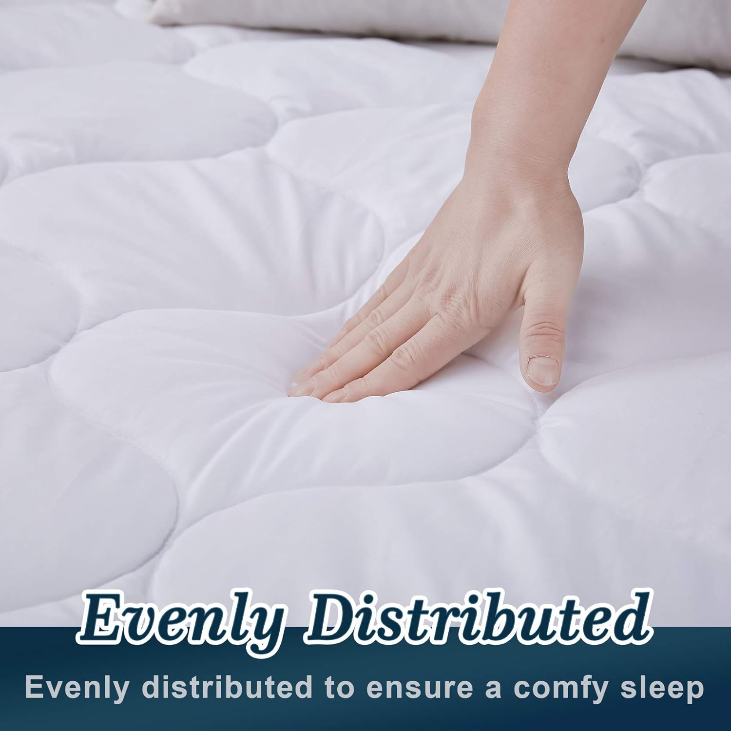 Decroom Cooling Queen Size Mattress Pad, Breathable Down Alternative Quilted Fitted Mattress Protector Cover with 18" Deep Pocket, 60x80Inches: Home & Kitchen