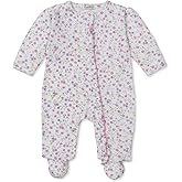 Kissy Kissy Baby Girls Infant Autumn Garden Print Footie With Zipper