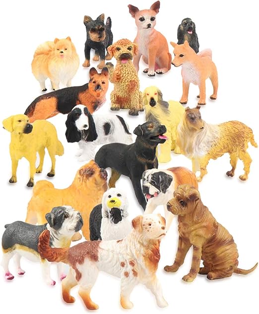 large plastic dog figurines