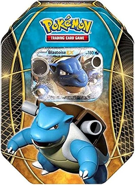 Amazon Com Pokemon Blastoise Ex Power Trios Tin Card Game Toys Games
