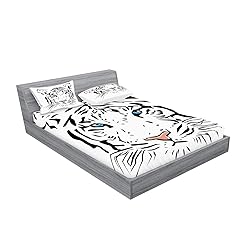 Ambesonne Tattoo Fitted Sheet & Pillow Sham