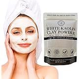 Natural White Kaolin Clay Powder – Great for DIY Spa Clay Face Mask Maker, Hair, Body, Soap, Deodorant, Bath Bomb, Makeup, Lo