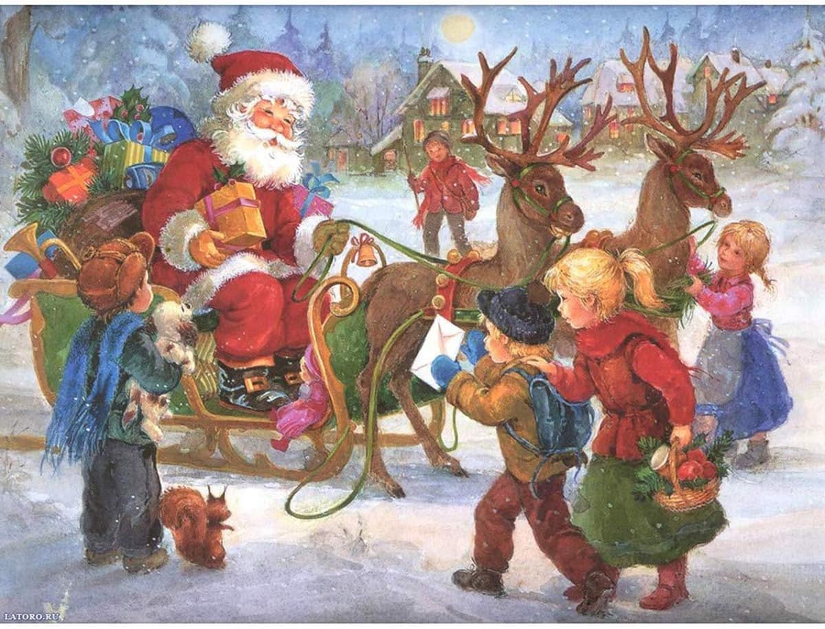 5D Diamond Painting Kits Full Drill Diamond Embroidery (Christmas, 12x16)