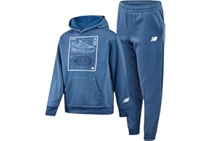 New Balance Boys Tracksuit Set - 2 Piece Classic Hoodie Sweatshirt and Boys Jogger Sweatpants with Pockets (Sizes: 8-16)
