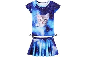 BAOHULU Girls Swimsuit Two-Piece Tankini UPF 50+ UV Protective, 3-12 Years