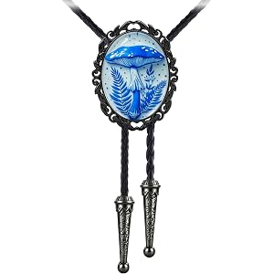 GelConnie Gothic Bolo Tie for Men Women 3D Art Western Cowboy Necktie | 3D Art Bolo Tie for Men Women with Gothic Western Cow