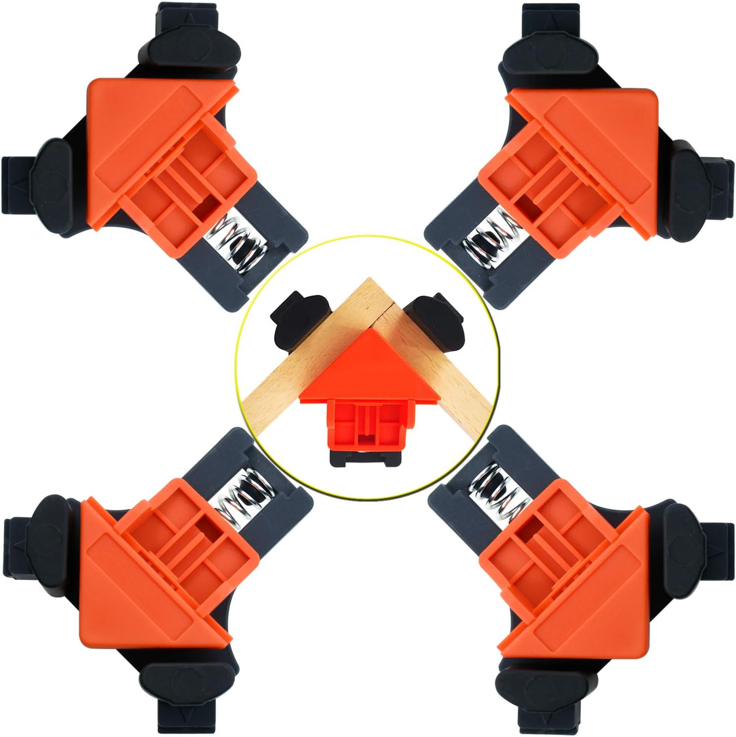 IMANIASTORE Quick Fixing Corner Clamp Woodworking 90 Degrees Clamps Clips Wooden DIY and Homeowner Projects
