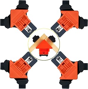 IMANIASTORE Quick Fixing Corner Clamp Woodworking 90 Degrees Clamps Clips Wooden DIY and Homeowner Projects