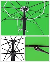 SONGMICS Parasol 160 cm Sun Protection UPF 50+ Bendable 30° Garden Beach view 6