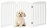 PAWLAND Wooden Freestanding Foldable Pet Gate for