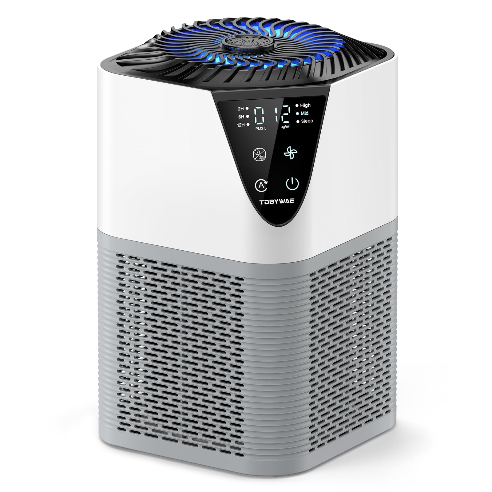 Photo 1 of **FOR PARTS ONLY NON-FUNCTIONAL** Air Purifiers for Home Large Room up to 1750 Sq Ft, H13 True HEPA Filter Air Purifiers for Bedroom Smoke/Pet Dander/Pollen, 25dB Quiet for Home,Bedroom,Office (Ivory White & Haze Gray)