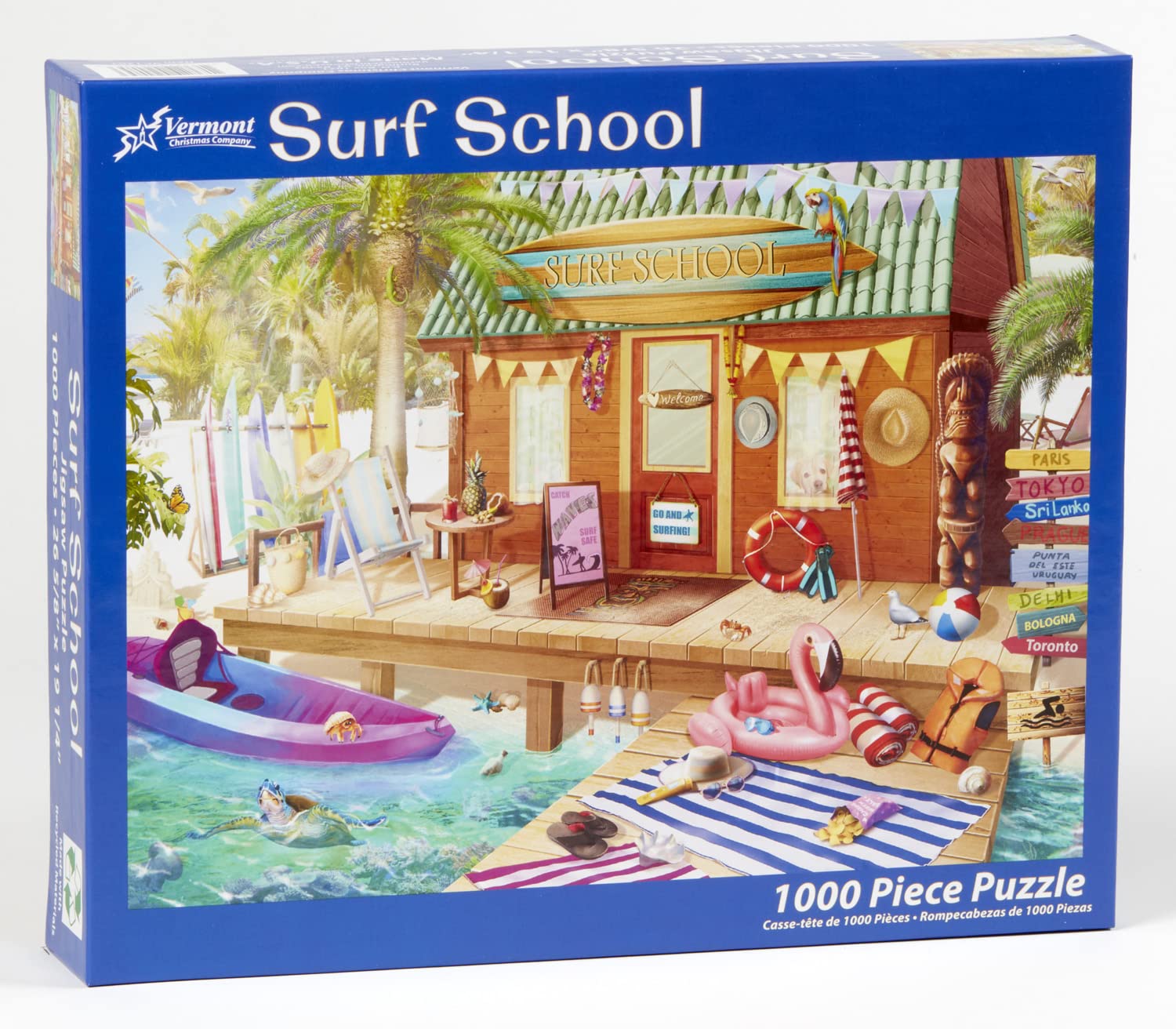 Surf School Jigsaw Puzzle 1000 Piece by Vermont Christmas Company