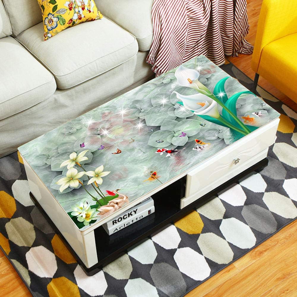 FuJia Manteles Mantel de Mesa de café 3D Resistente al Agua PVC