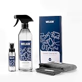 WELKIN Screen Cleaner Spray Kit, 18.6 oz + 2 oz for TV, Laptop &amp; Phone | Fine Mist Spray for Screens, Gentle Formula, Streak-Free Cleaning, Anti-Static, Includes 1 Microfiber Cloth &amp; 1 Glass Wipe