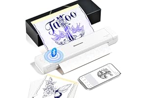 Phomemo TP81 Tattoo Stencil Printer for Beginners & Professional, Tattoo Printer with 10 Pcs Transfer Paper, Stencil Printers
