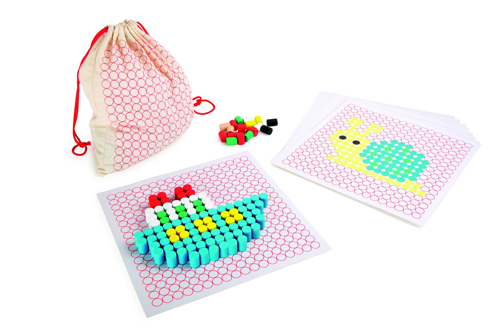 Small Foot 10106 Colourful Motif Tile Game