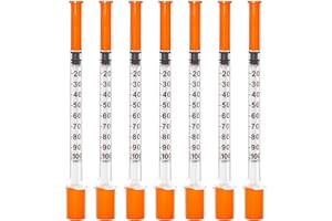 JIBENGAO 29 Gauge 1ml/cc 1/2 in(13mm) Syringes,Pack of 20