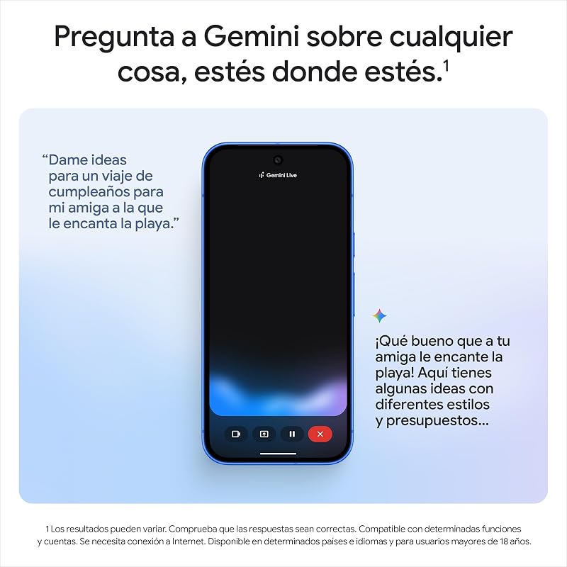 Pixel 10 - Smartphone Android Libre con Gemini, cámara Trasera Triple Avanzada, batería de más de 24 Horas y Pantalla Actua de 6,3" - Obsidiana, 128GB
