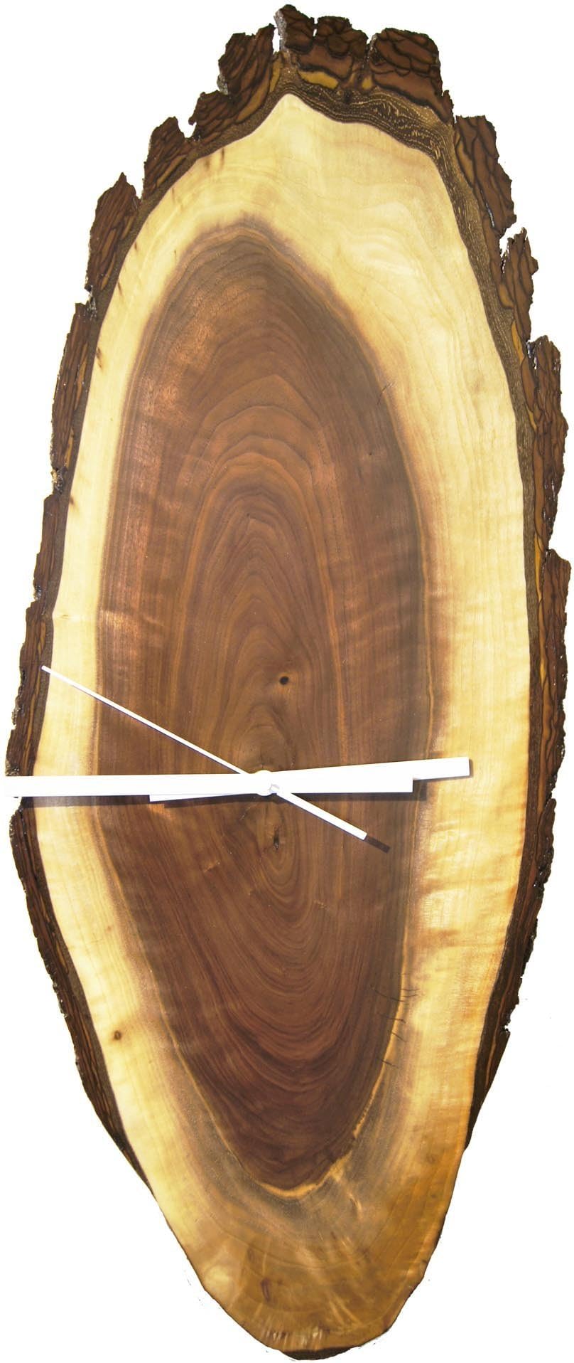 Slice Clock - Live-Edge Wood Clock Contemporary Lodge Decor Wooden Wall Sculpture Modern Nature Art by Renowned Artist Adam Schwoeppe