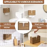 KIRIGEN Wood Wall Mounted Paper Towel Dispenser Dark Brown Kitchen Bath view 4