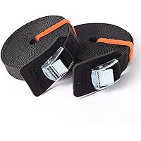 Boncas Sturdy 12-foot-by-1-inch Tie Down Strap Lashing Strap Cargo Tie-Down Strap Padded Cam Lock Buckle 2 Pack