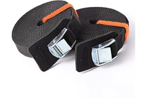Boncas Sturdy 12-foot-by-1-inch Tie Down Strap Lashing Strap Cargo Tie-down Strap Padded Cam Lock Buckle 2 Pack