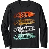 Gaming Gifts for Teenage Boys 8-16 Year Old Gamer Long Sleeve T-Shirt