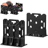 Glosaie Multi Purpose Wire Dispenser, 330 LBS Capacity Wire Spool Rack | Wire Spool Holder for Spools Up to 34" In Diameter, Workstation &amp; Seat for Jobsite &amp; Workshop, Black