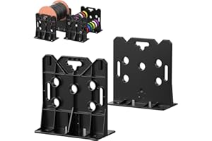 Glosaie Multi Purpose Wire Dispenser, Wire Spool Rack/Wire Spool Caddy Holds Spools Up to 34" In Diameter, Load Capacity 330 LBS, A Set, Black
