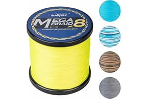 Samdely Braided Fishing Line, 8 Strands, Abrasion Resistant, No Stretch, Colored for Visibility, Saltwater/Freshwater