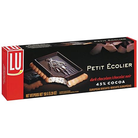 Lu Cookies Le Petit Ecolier The Little Schoolboy Dark Chocolate 5 29 Ounce Boxes Pack Of 12 Amazon Com Grocery Gourmet Food