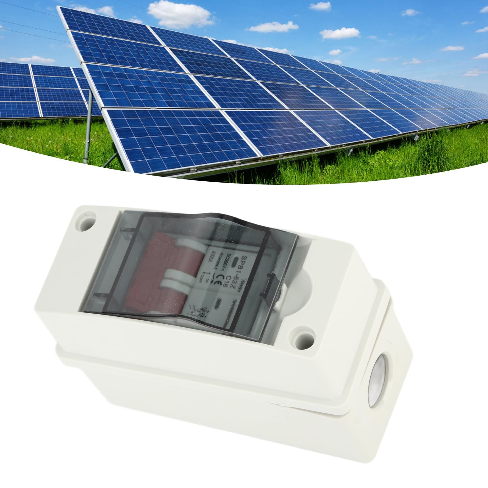 Solar Distribution Box IP65 16A PV Isolator Breaker with Disconnect Switch for RV Caravan