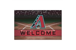 FANMATS 21909 Team Color Crumb Rubber Arizona Diamond backs Door Mat, 1 Pack