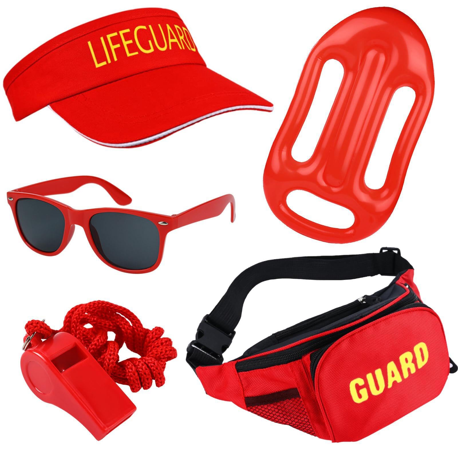 Kavoc 5 Pcs Guard Costume Include Guard Hat Sunglasses Fanny Pack Whistle with Lanyard for Men Women Halloween Party Dress Up