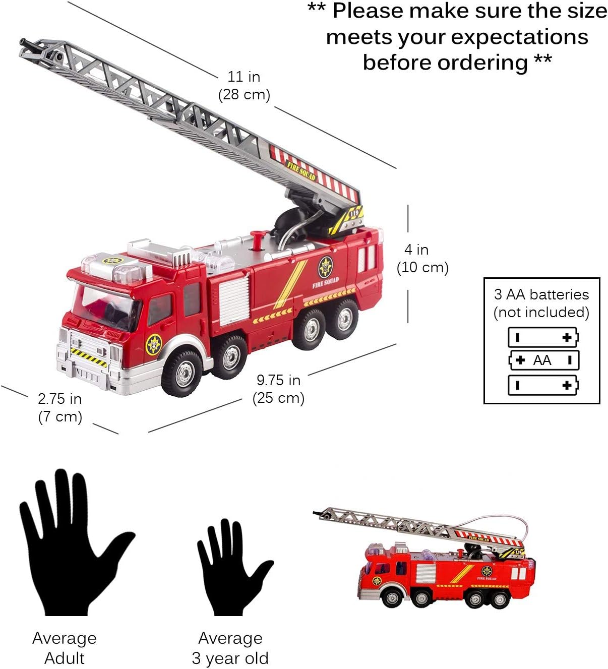 toy fire truck with working water hose