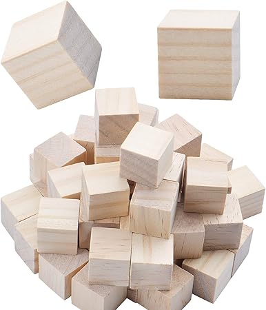 wooden counting cubes