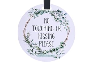 THREE LITTLE TOTS – Modern No Kissing Baby Car Seat Sign or Stroller Tag - CPSIA Safety Tested