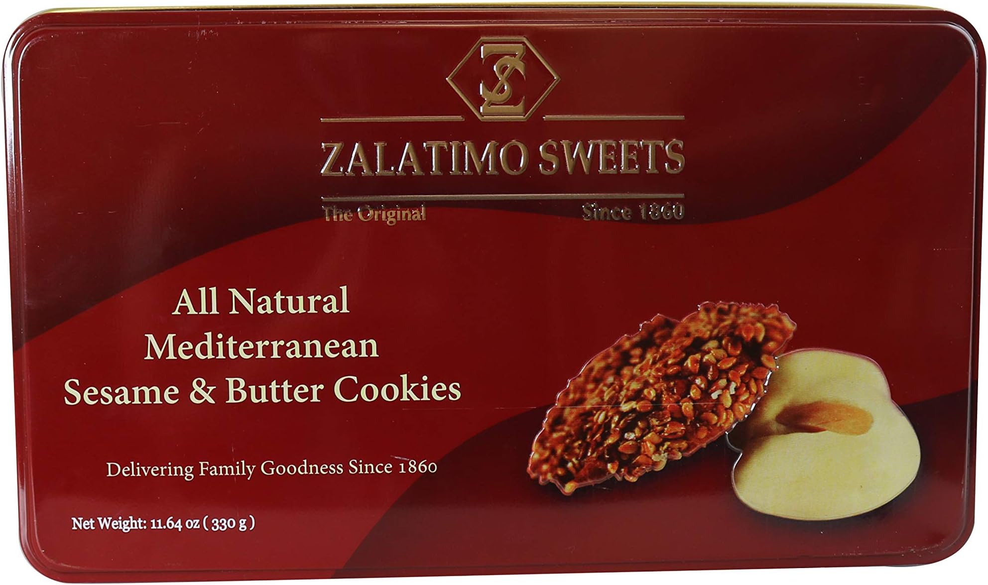 Zalatimo Sesame & Butter Cookies, 11.64 OZ (Pack - 1)