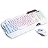 HAVIT Rainbow Backlit Wired Gaming Keyboard and Mouse Combo (White)