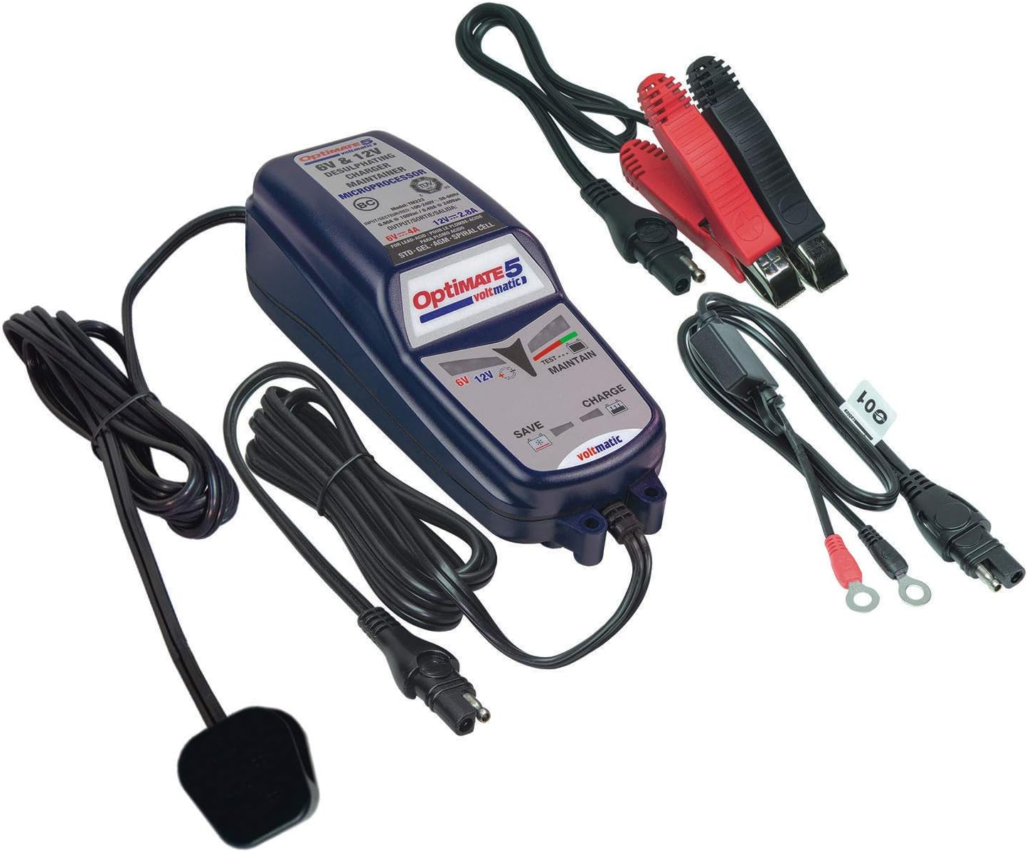 OptiMate 5 Select 6V 12V Classic Car Smart Automatic Battery Charger Optimiser, Black - Image 3