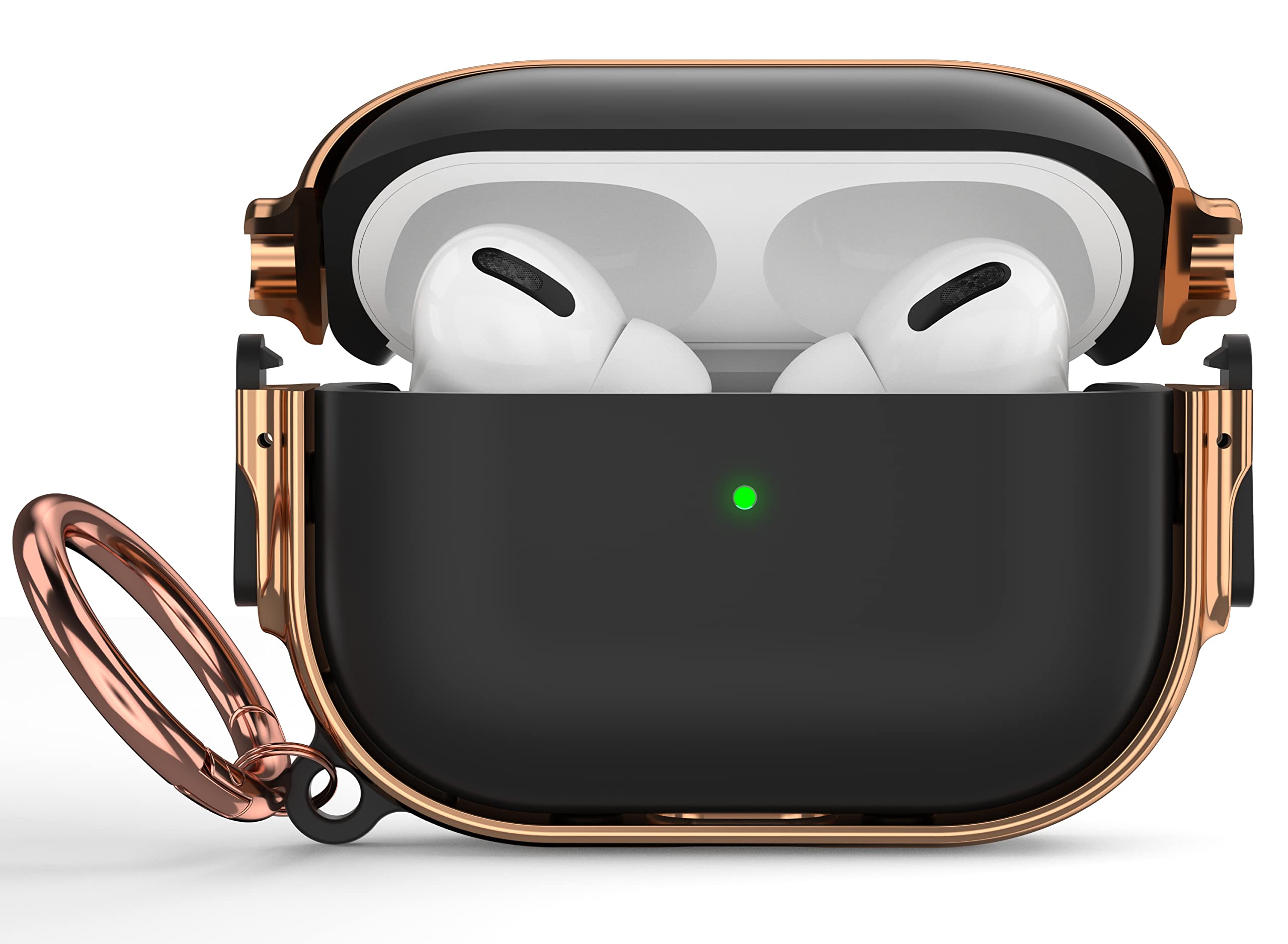 Photo 1 of *** DIFFERENT COLOR **** Maxjoy for AirPods Pro 2nd/1st Generation Case with Lock, Cute AirPods Pro 2 Case Lock Protective Hard AirPod Pro Cover for Women Men with Keychain for Airpod Pro (2023/2022/2019), Black/Rose Gold