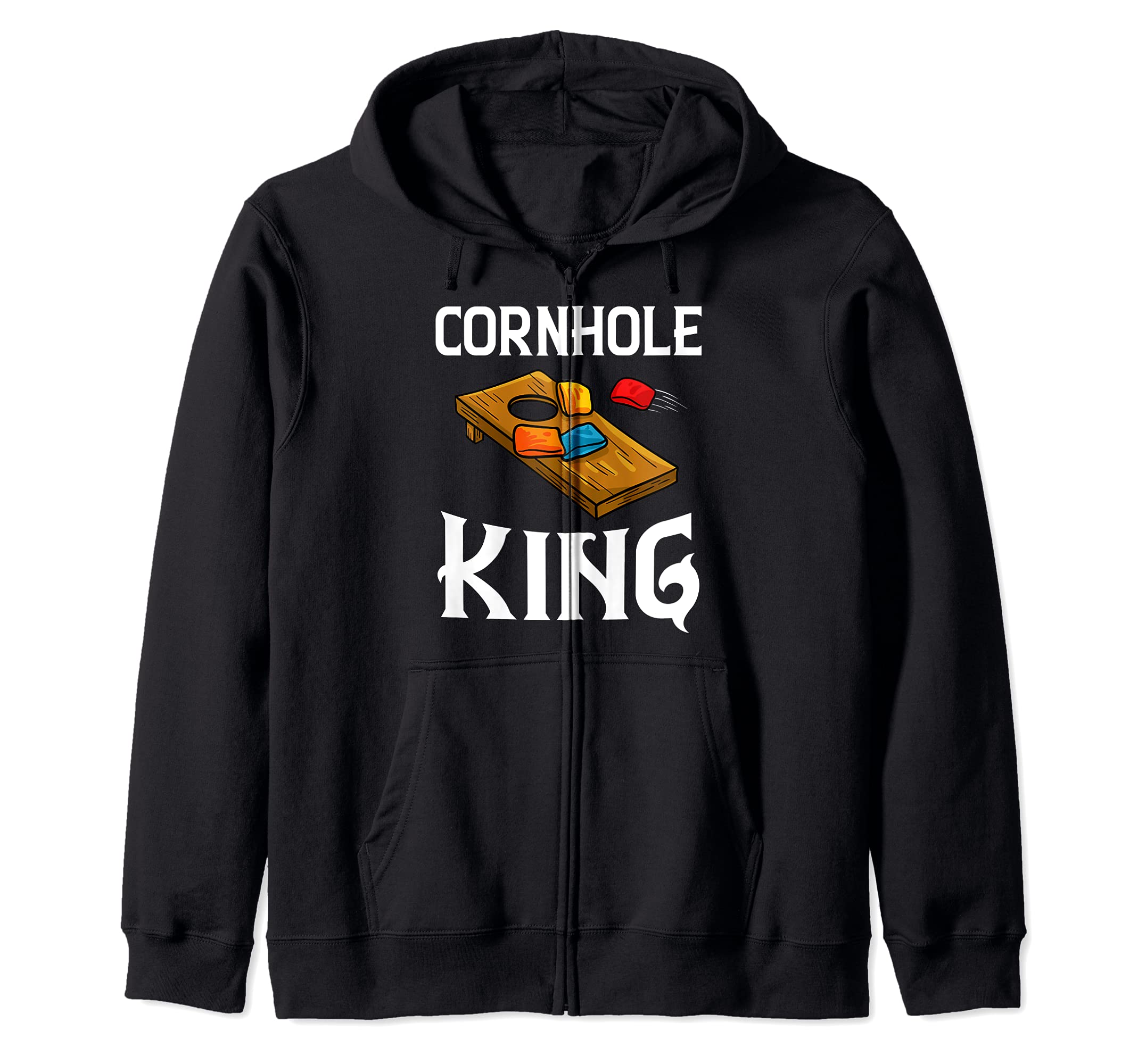 Cornhole Board Game Bags Rules Player Zip Hoodie