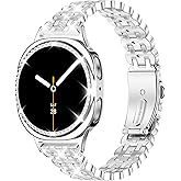 Mtozon Bling Band+ Case Compatible with Galaxy Watch 8 40mm/44mm, Women Replacement Dressy Strap& Cover for Samsung Galaxy Watch8