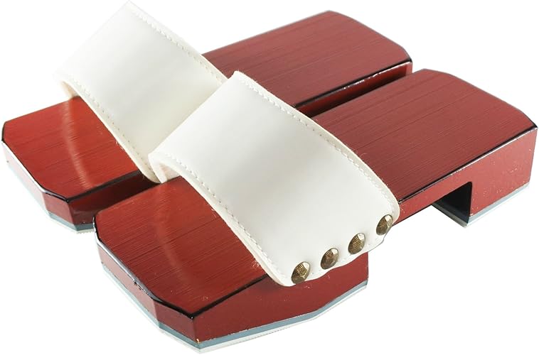 Amazon 草履下駄企画製造卸 しば田 庭下駄 刷毛目 朱塗漆 白ベルト フリーサイズ 草履下駄企画製造卸 しば田 下駄 草履